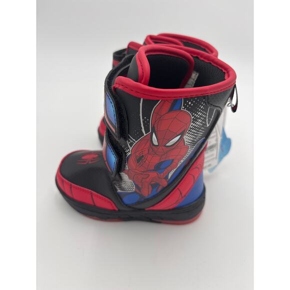 Spiderman Snow boots Toddler Size 7 Light Up Footwear NEW - Picture 3 of 9